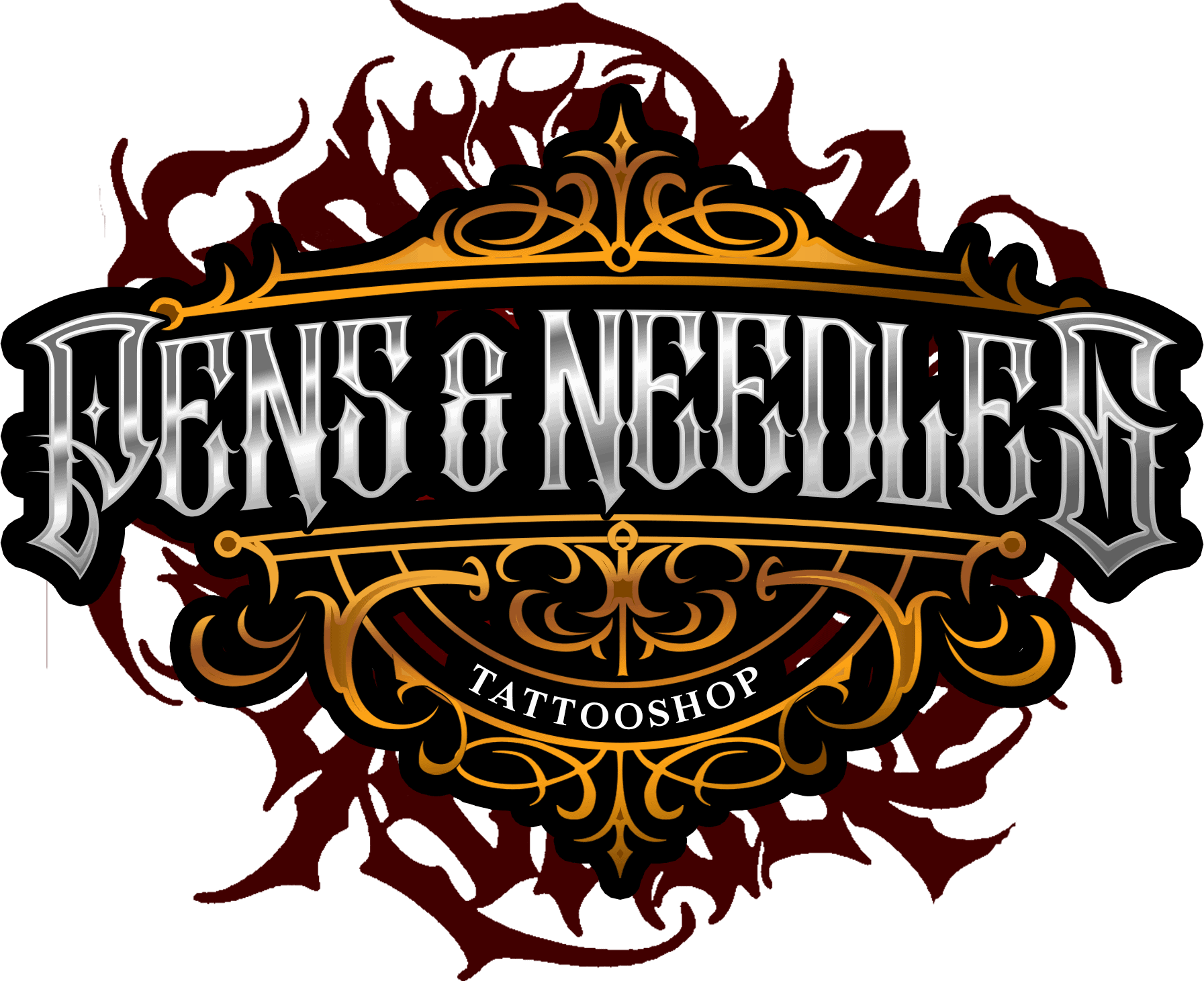 PENS AND NEEDLES TATTOOSHOP logo